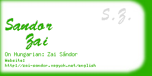 sandor zai business card